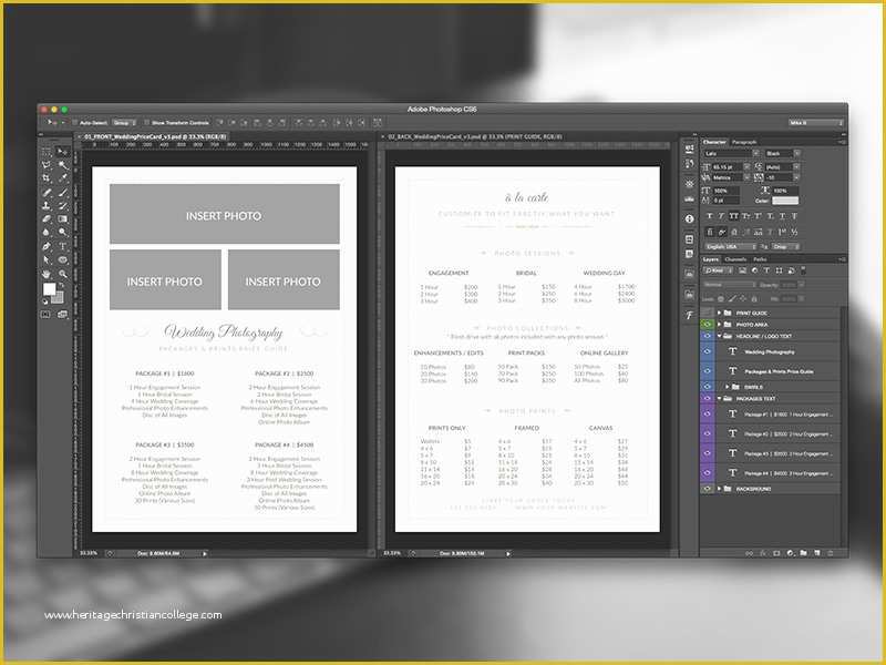 Free Photography Pricing Guide Template Of Wedding Grapher Pricing Guide Psd Template V3 On Behance