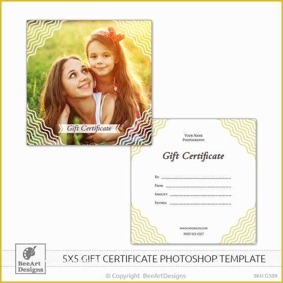 Free Photoshop Certificate Template Of 5x5 Gift Certificate Psd Shop Template for