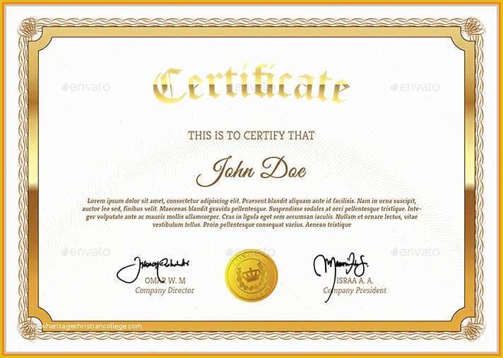 Free Photoshop Certificate Template Of 6 Certificate Template