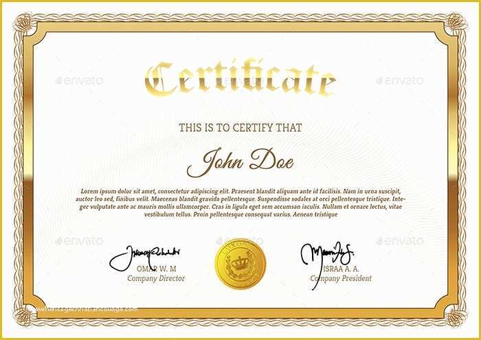Free Photoshop Certificate Template Of 83 Psd Certificate Templates