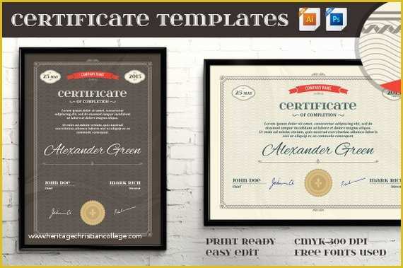 Free Photoshop Certificate Template Of Certificate Templates Vector Shop Eps Layered Psd