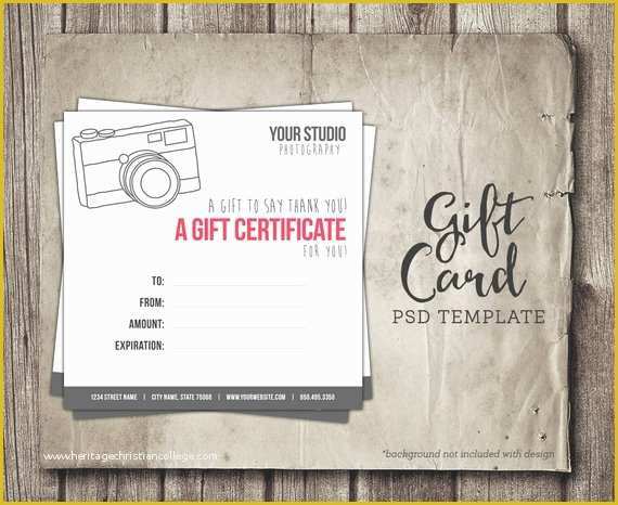 Free Photoshop Certificate Template Of Gift Card Template Digital Gift Certificate Shop