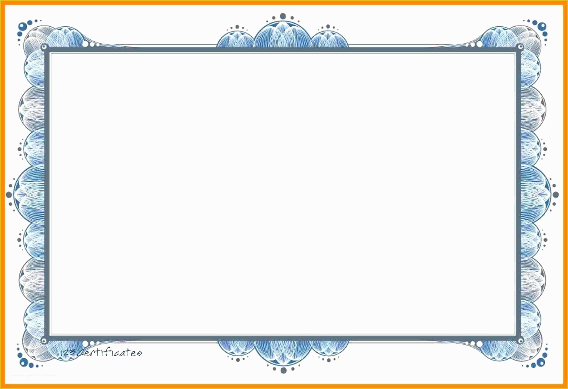 Free Photoshop Certificate Template Of Template Certificate Borders Template