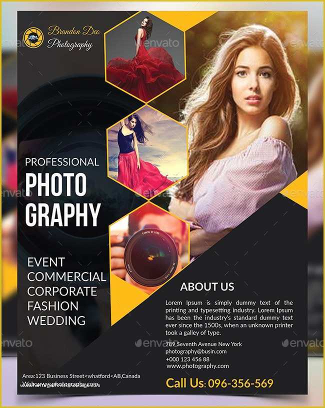 Free Photoshop Templates for Photographers Of 100 Fashion Graphy Flyer