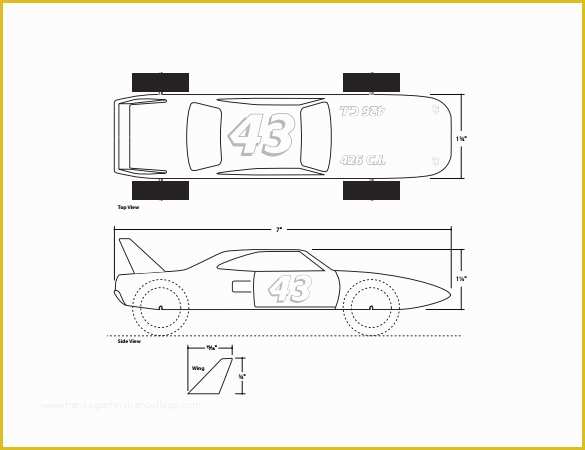 Free Pinewood Derby Car Templates Download Of 12 Sample Pinewood Derby Templates to Download