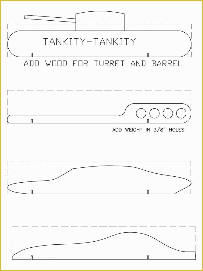 Pinewood Derby Humvee Templates