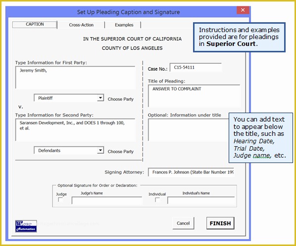 Free Pleading Paper Template Word Of Calpleadings California Pleading Templates for Word