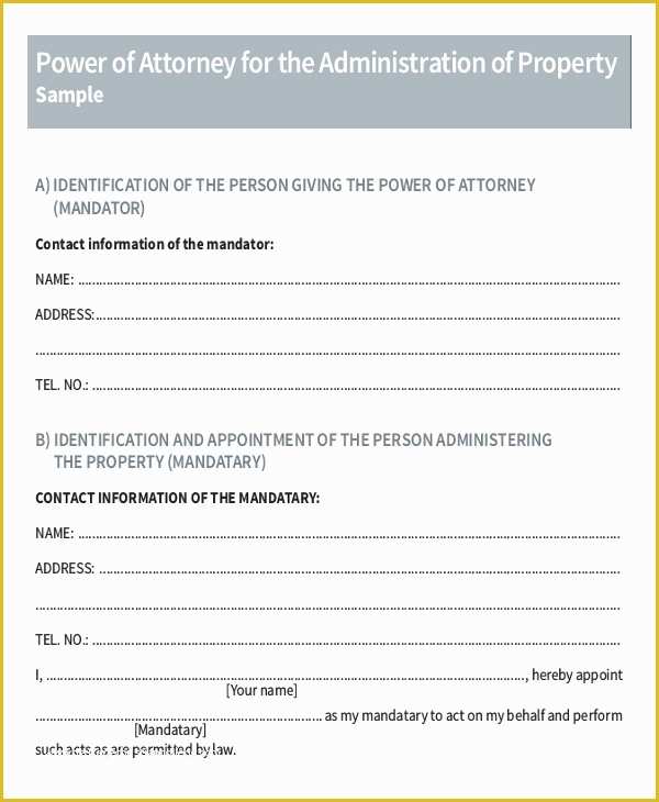 Free Poa Template Of 15 Power Of attorney Templates Free Sample Example