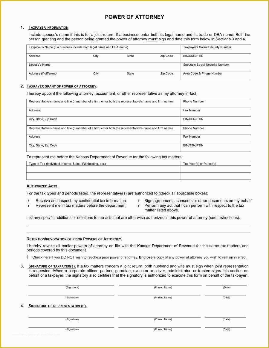 Free Poa Template Of 50 Free Power Of attorney forms & Templates Durable