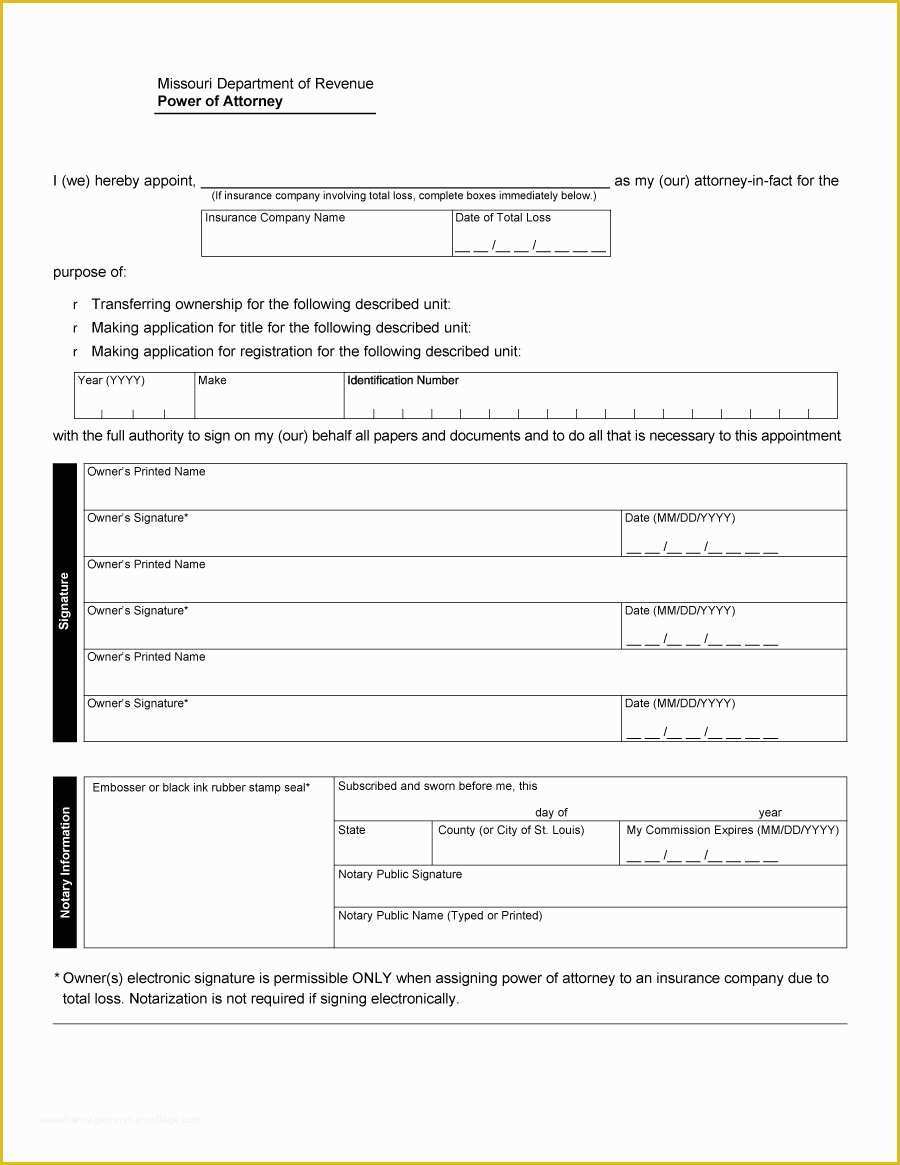 Free Poa Template Of 50 Free Power Of attorney forms & Templates Durable