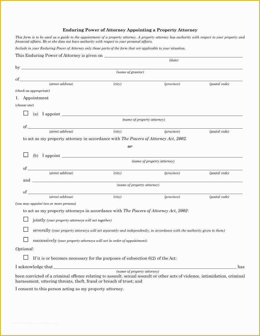 Free Poa Template Of 50 Free Power Of attorney forms & Templates Durable