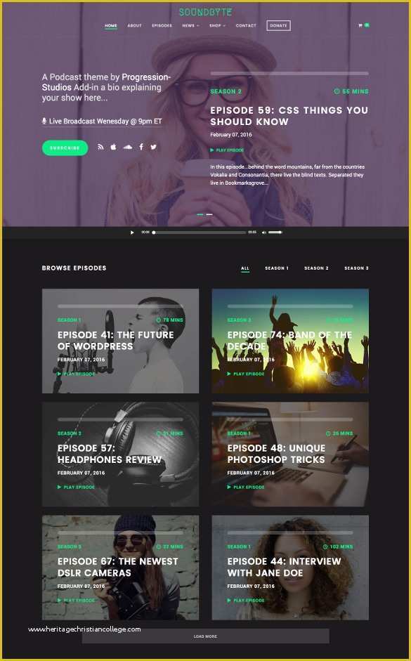Free Podcast Website Template Of 15 Podcast Wordpress themes & Templates