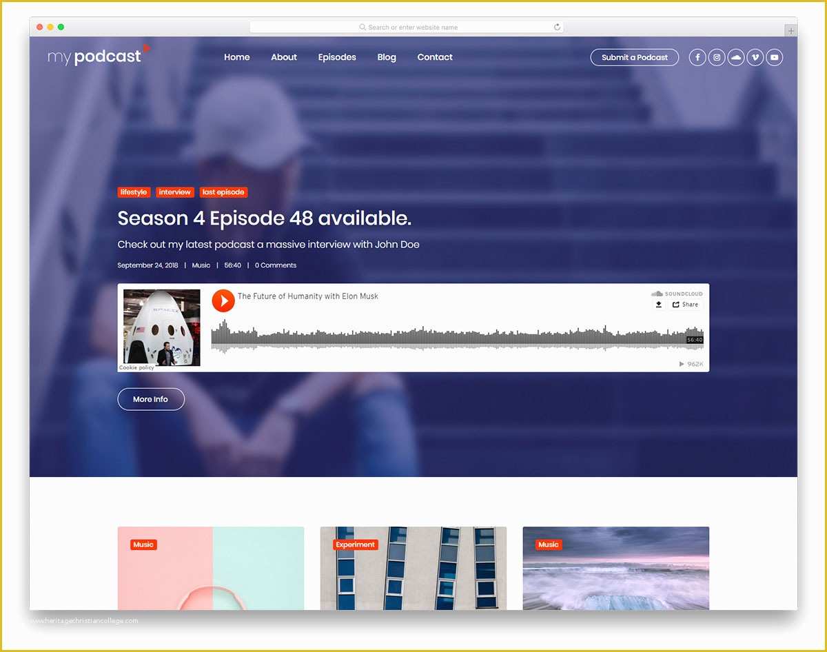 Free Podcast Website Template Of 400 Free Website Templates