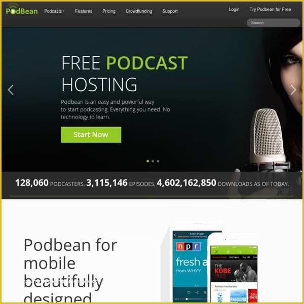 Free Podcast Website Template Of Free Podcast Hosting Best Podcast App Podbean