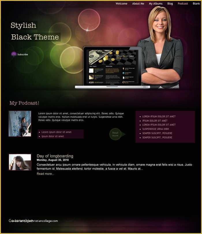 Free Podcast Website Template Of Free Stuff Free Iweb themes Free Keynote themes