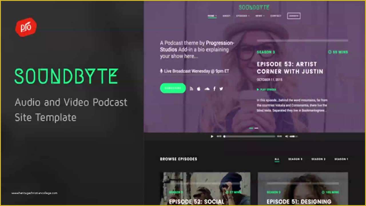 Free Podcast Website Template Of soundbyte Podcast Audio Template