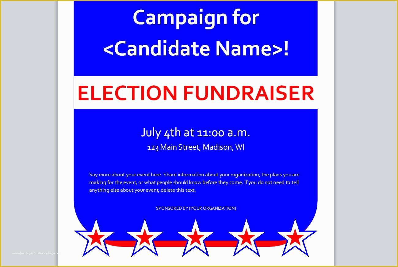 Free Political Campaign Letter Templates Of Political Flyer Template