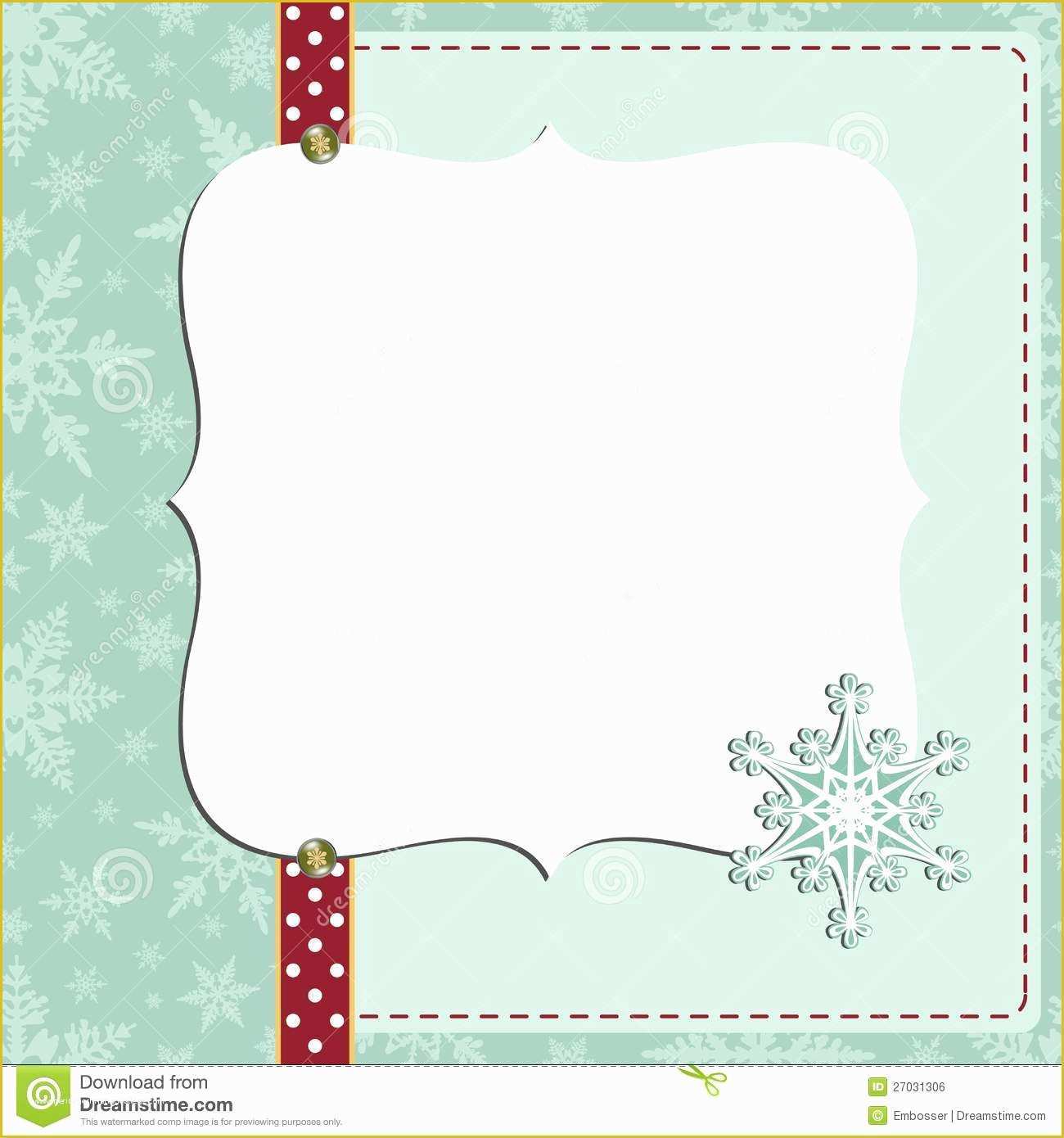 Free Postcard Template Of Cute Christmas New Year Postcard Template Stock Vector