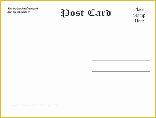 Free Postcard Template Of Postcard Templates