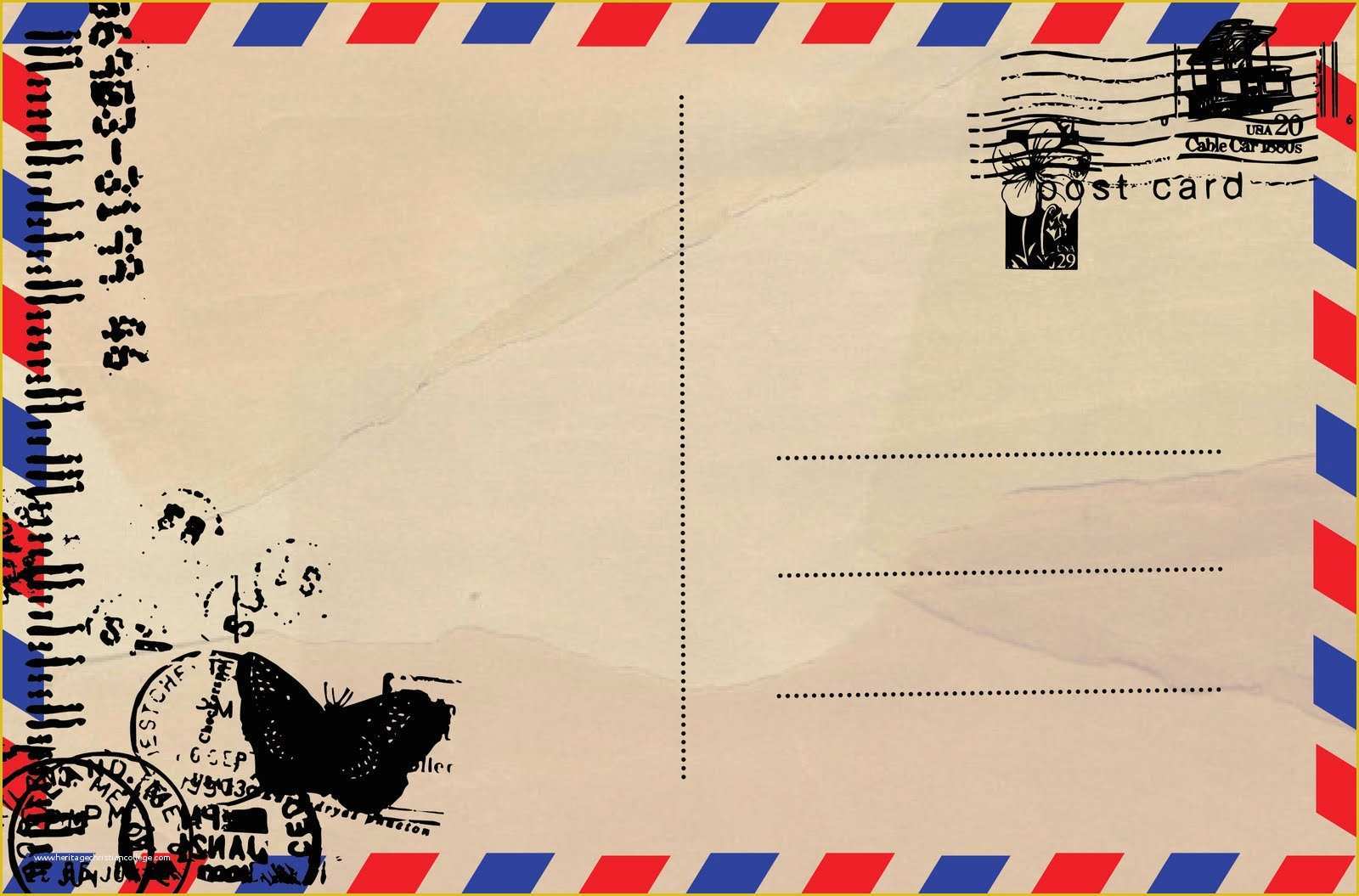 Free Postcard Template Of Sticky Bird & Boocraft Designs Templates and Tutorials