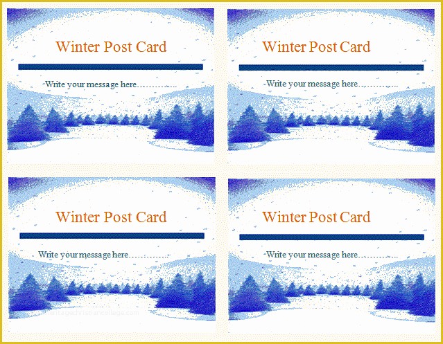 Free Postcard Templates for Word Of Free Postcard Template