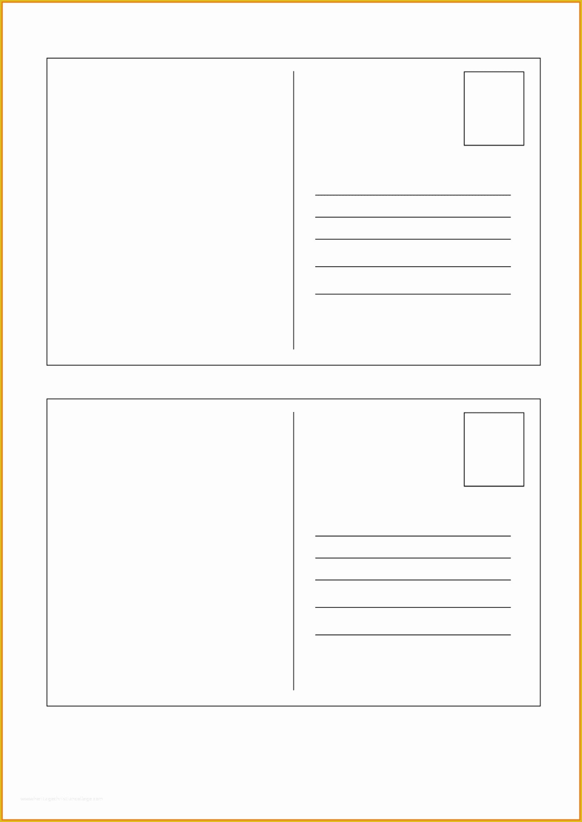 Free Postcard Templates for Word Of Free Printable Postcard Templates