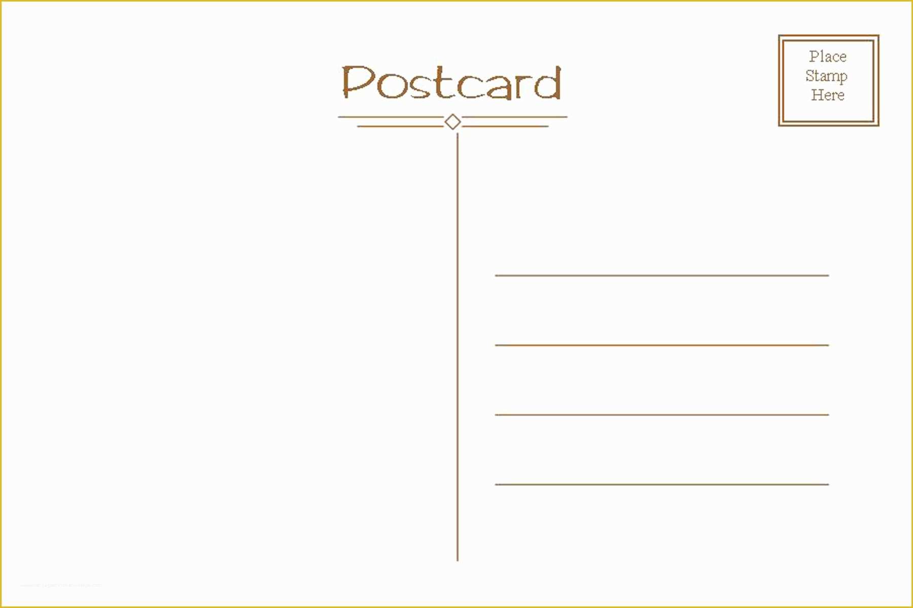 Free Postcard Templates for Word Of Postcard Template Free