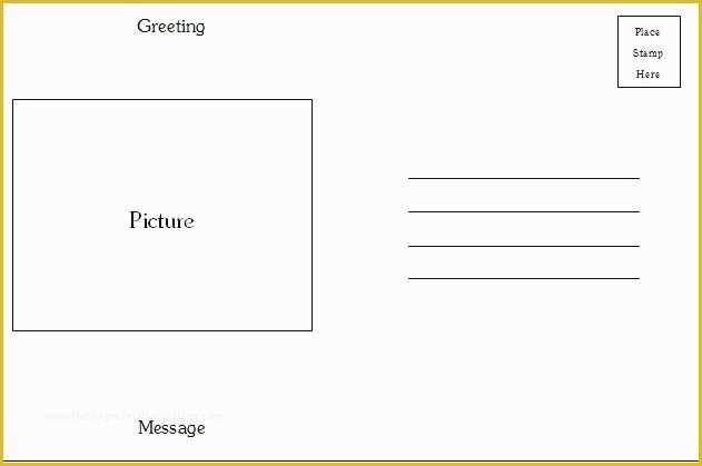 Free Postcard Templates for Word Of Postcard Template Word Beepmunk