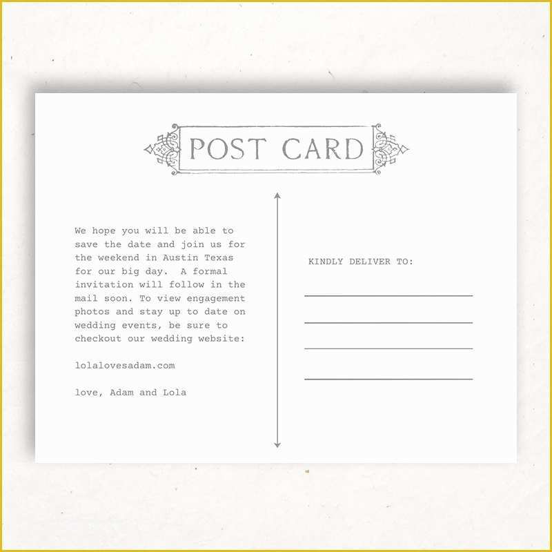 Free Postcard Templates for Word Of Printable Postcard Template Instant Download