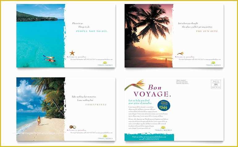 Free Postcard Templates for Word Of Travel Agency Postcard Template Word & Publisher