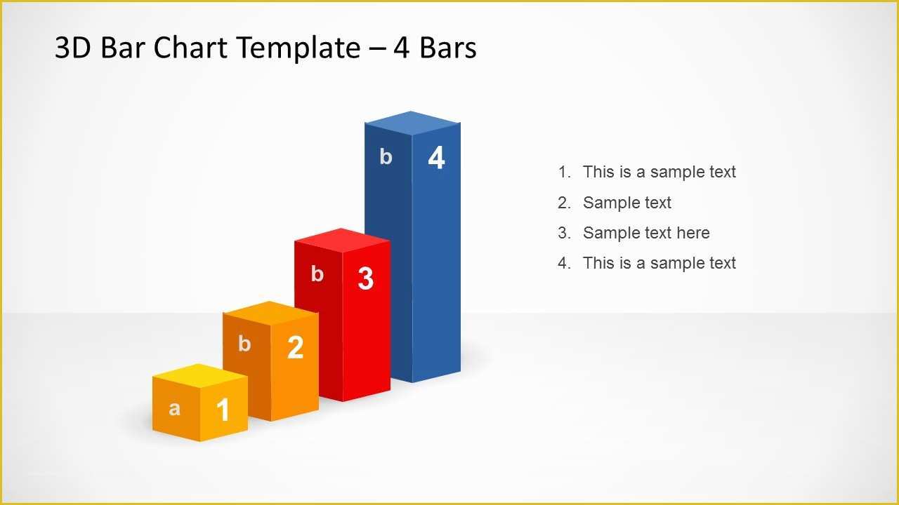 Free Powerpoint Bar Chart Templates Of 3d Bar Chart Template Design for Powerpoint with 4 Bars