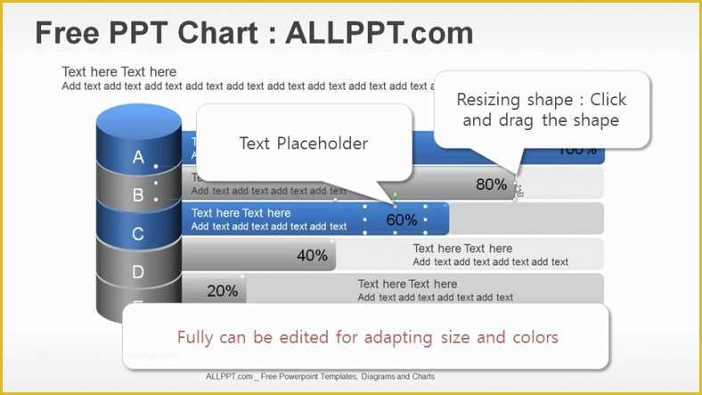 Free Powerpoint Bar Chart Templates Of Bar Chart Ppt Diagram with Cylinders Download Free