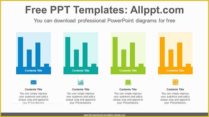 Free Powerpoint Bar Chart Templates Of Colorful Vertical Bar Chart Powerpoint Diagram Template