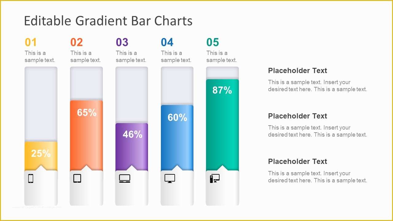 Free Powerpoint Bar Chart Templates Of Editable Gra Nt Bar Chart for Powerpoint Slidemodel