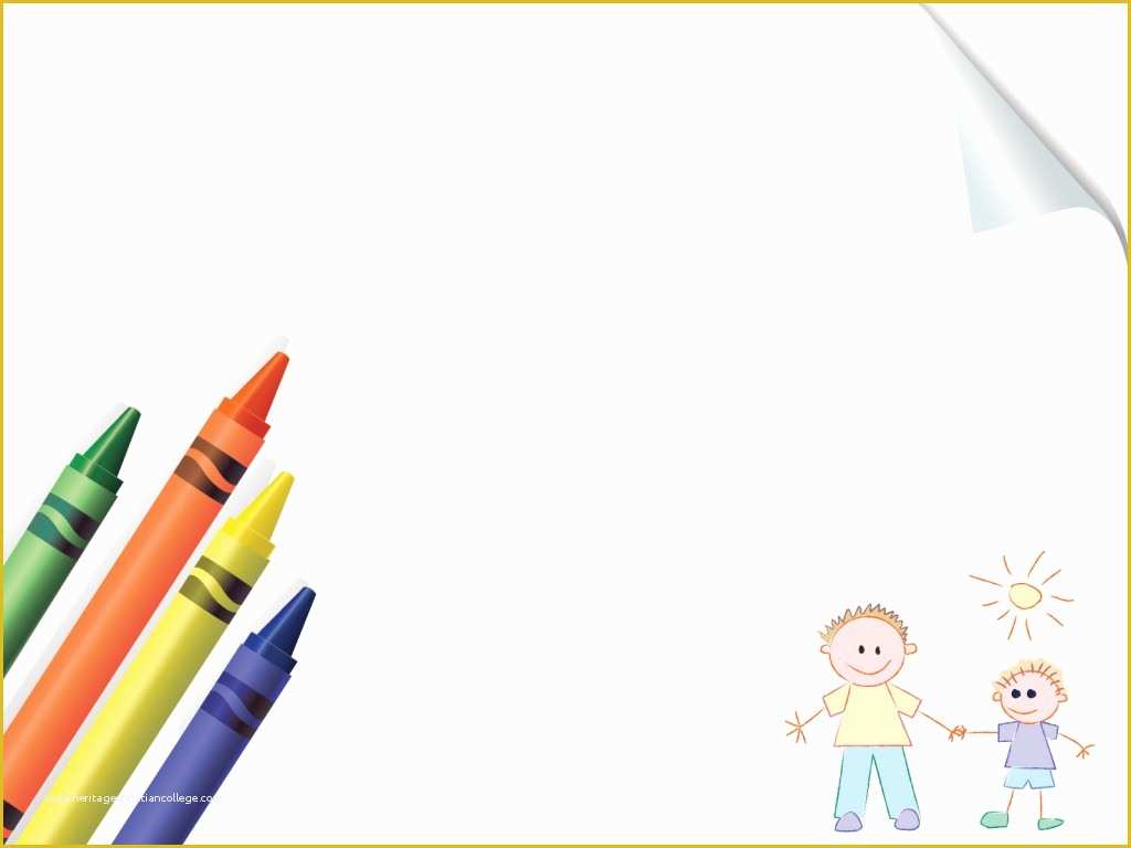 Free Powerpoint Presentation Templates Of Crayons Board School Powerpoint Templates Blue