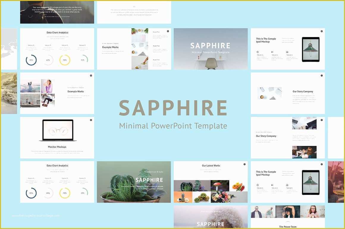 Free Powerpoint Template Design Of Saphhire Minimal Powerpoint Presentation Templates