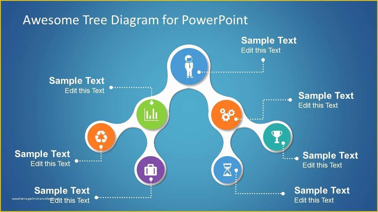Free Powerpoint Template Design Of Simple Tree Diagrams Data Structure with Icons Slidemodel