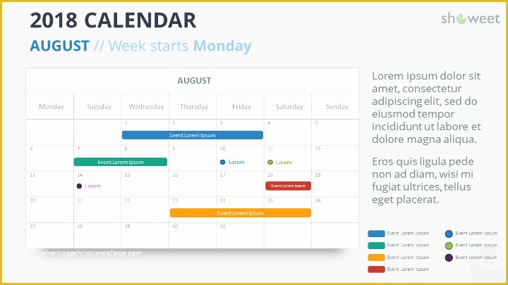 Free Powerpoint Templates 2018 Of 2018 Calendar Powerpoint Templates