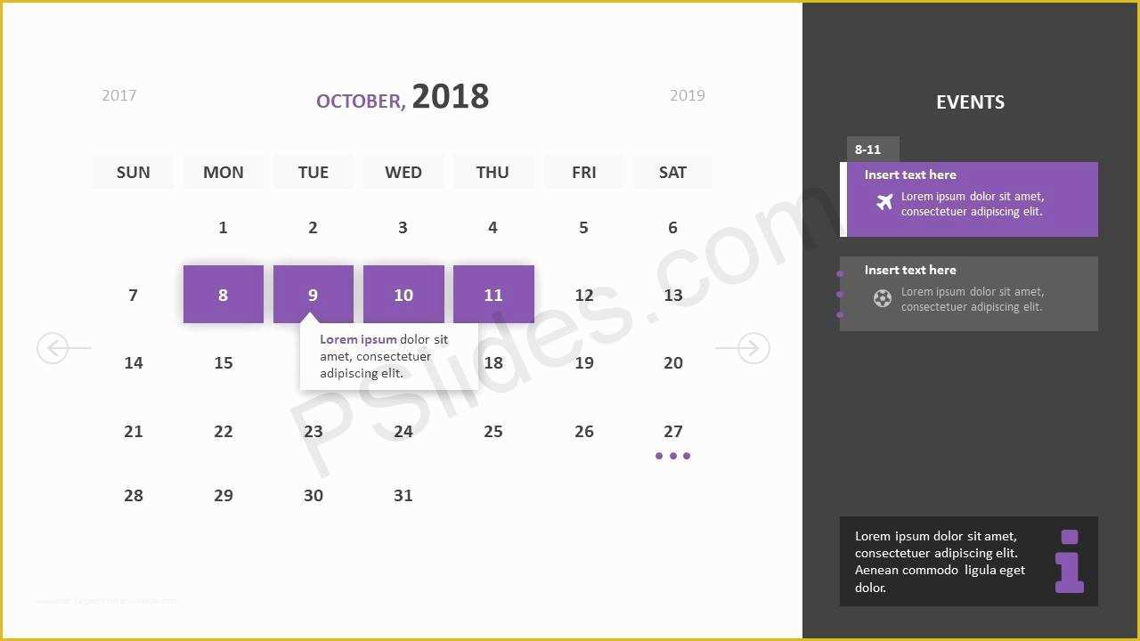 Free Powerpoint Templates 2018 Of Free 2018 Calendar Powerpoint Template Pslides