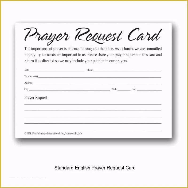 Free Prayer Request Card Templates Of 7 Best Of Printable Prayer Request Template