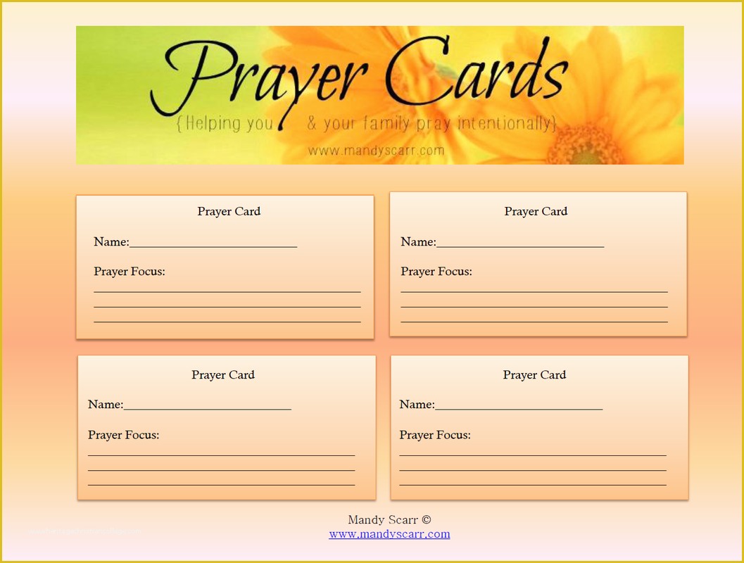Free Prayer Request Card Templates Of 8 Best Of Free Printable Memorial Prayer Cards
