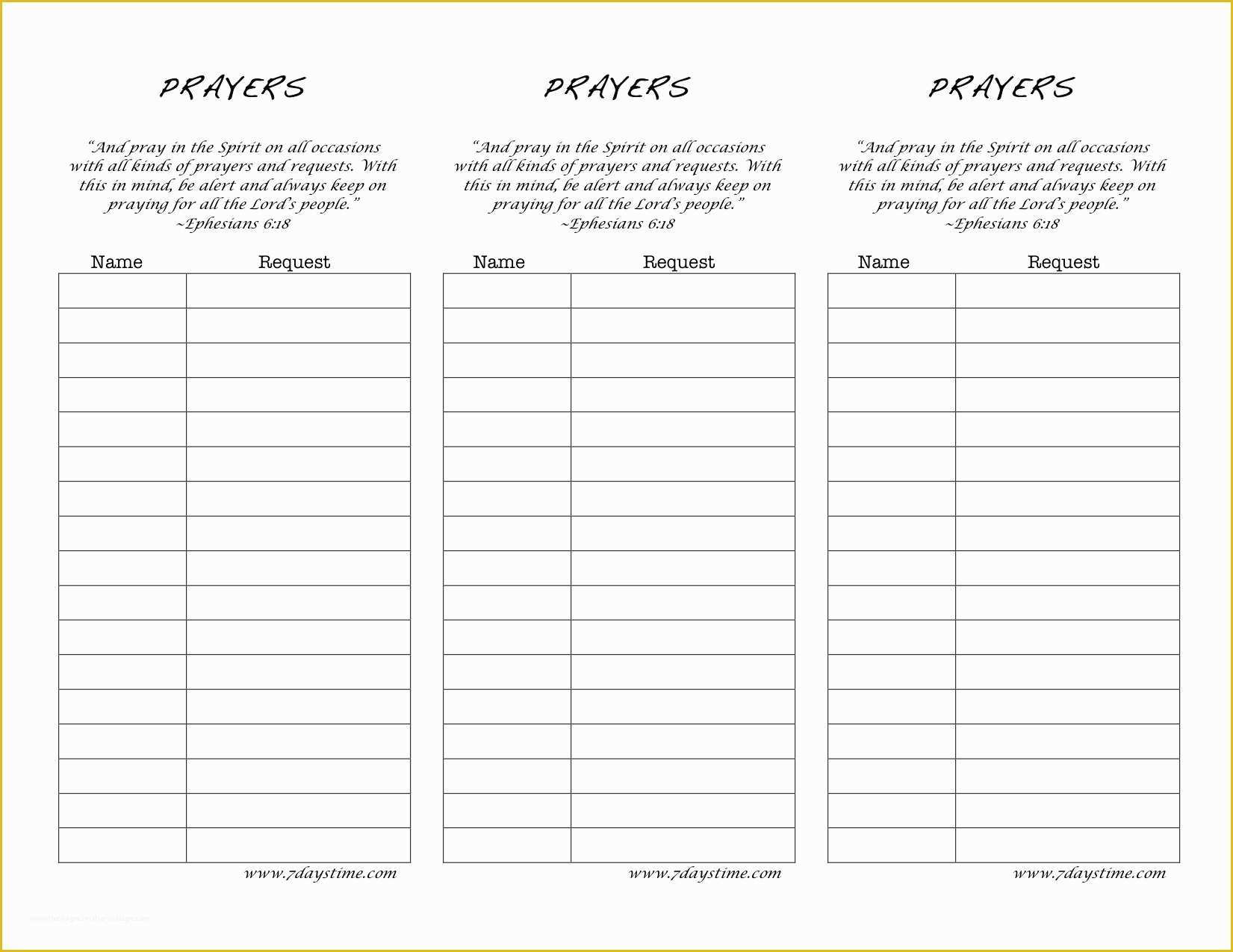 Free Prayer Request Card Templates Of 9 Best Of Printable Prayer Request Log Prayer