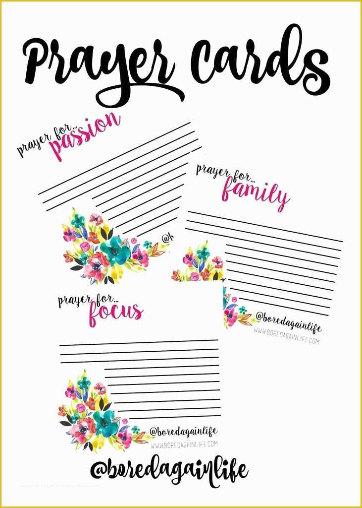 Free Prayer Request Card Templates Of Fervent Prayer Cards Diy