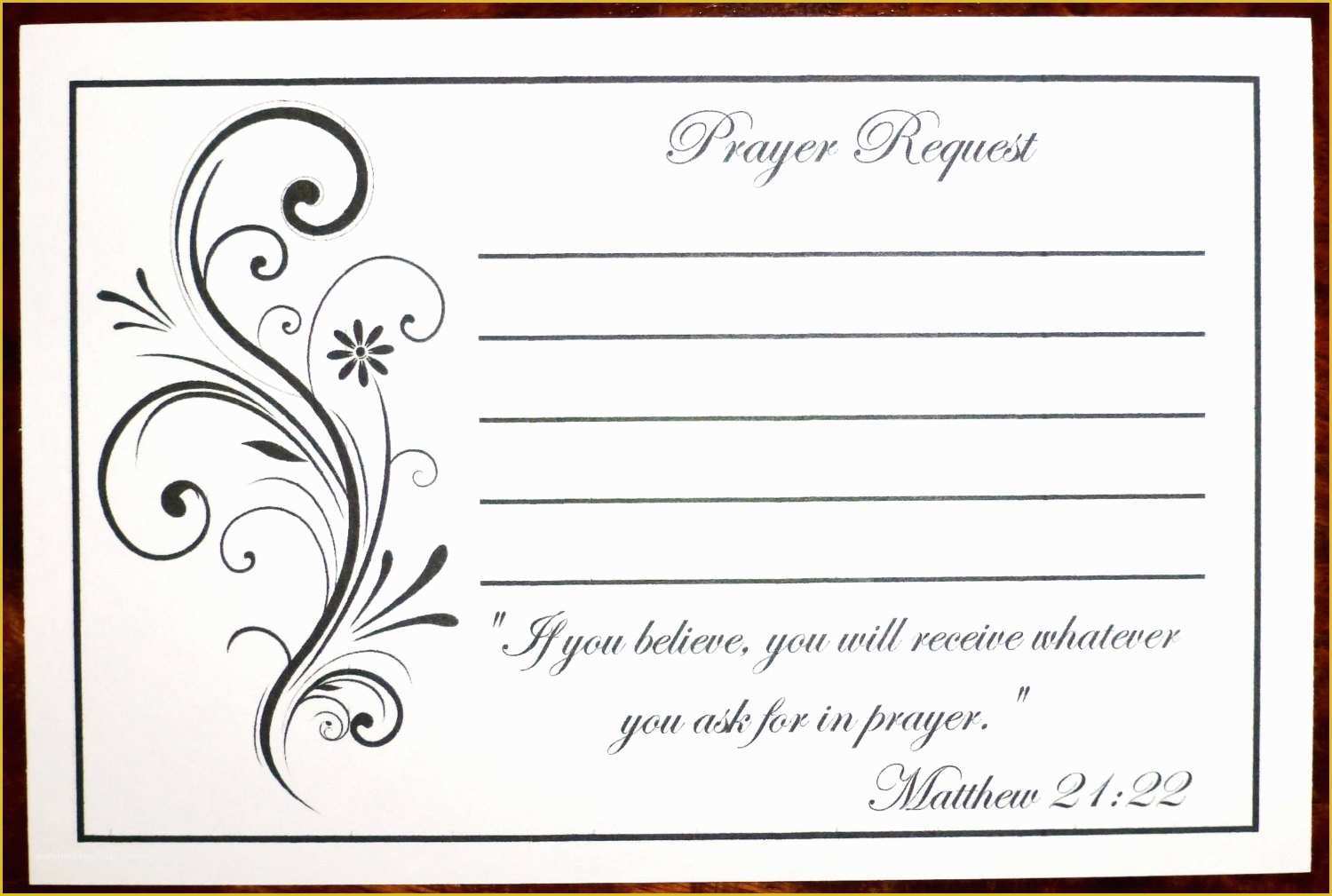 Free Prayer Request Card Templates Of Pack Of 100 Prayer Request Cards