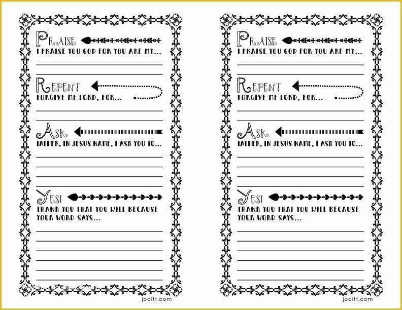 Free Prayer Request Card Templates Of Prayer Journal Template