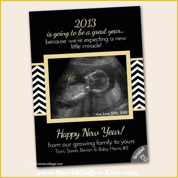 Free Pregnancy Announcement Templates Of Items Similar to New Year Pregnancy Announcement Digital