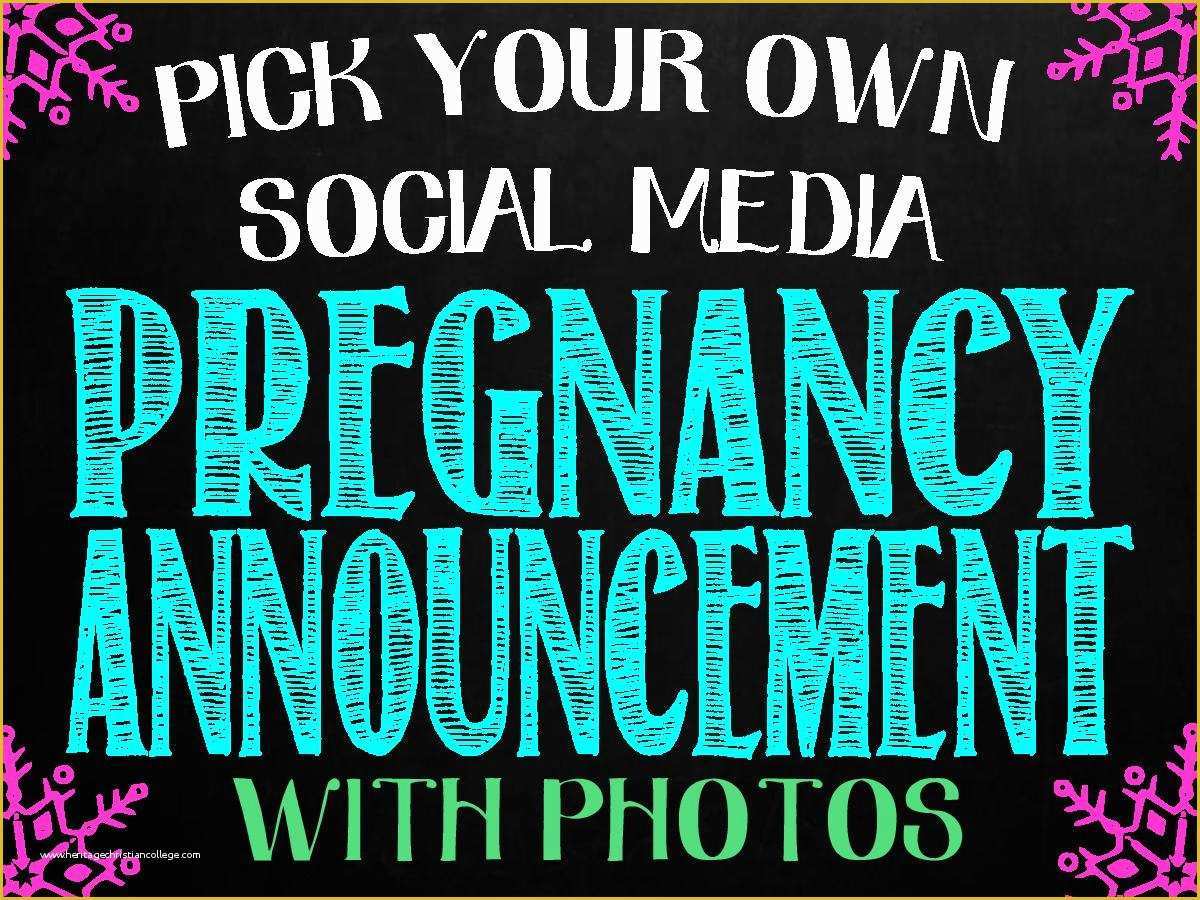 Free Pregnancy Announcement Templates Of Pregnancy Announcement for social Media