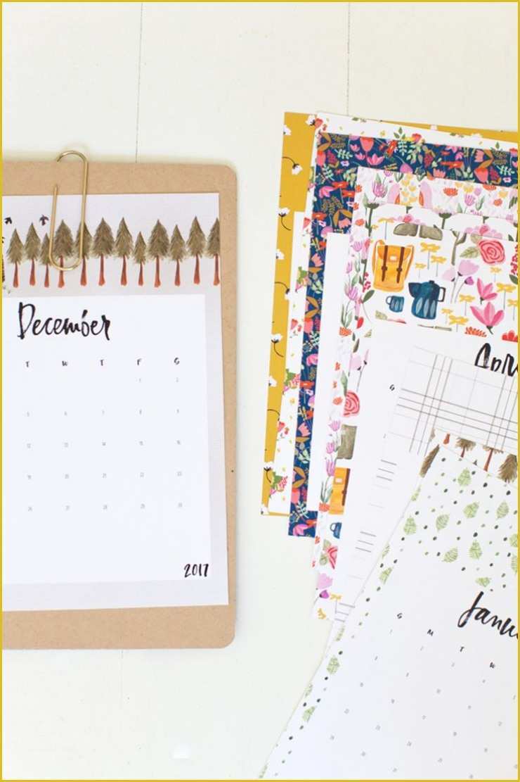 Free Preschool Calendar Templates 2017 Of 2017 Paper Craft Calendar Free