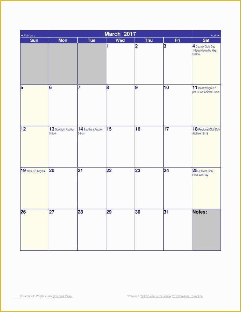 Free Preschool Calendar Templates 2017 Of 9 Daycare Calendar Templates Free Samples Examples
