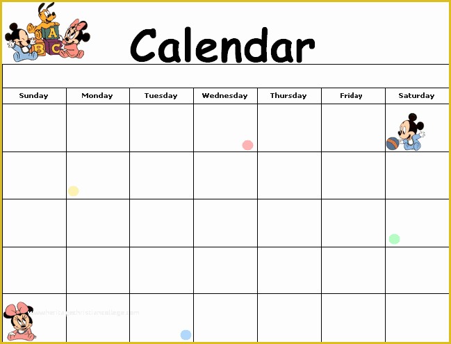 Free Preschool Calendar Templates 2017 Of Calendário Semanal Em Inglês Minha Missão Em Educar